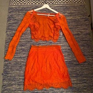 NWT free people lace two piece set